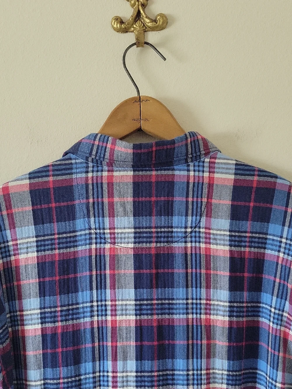 Tommy Bahama Blue Red Plaid Short Sleeve Button‎ Down Size XL